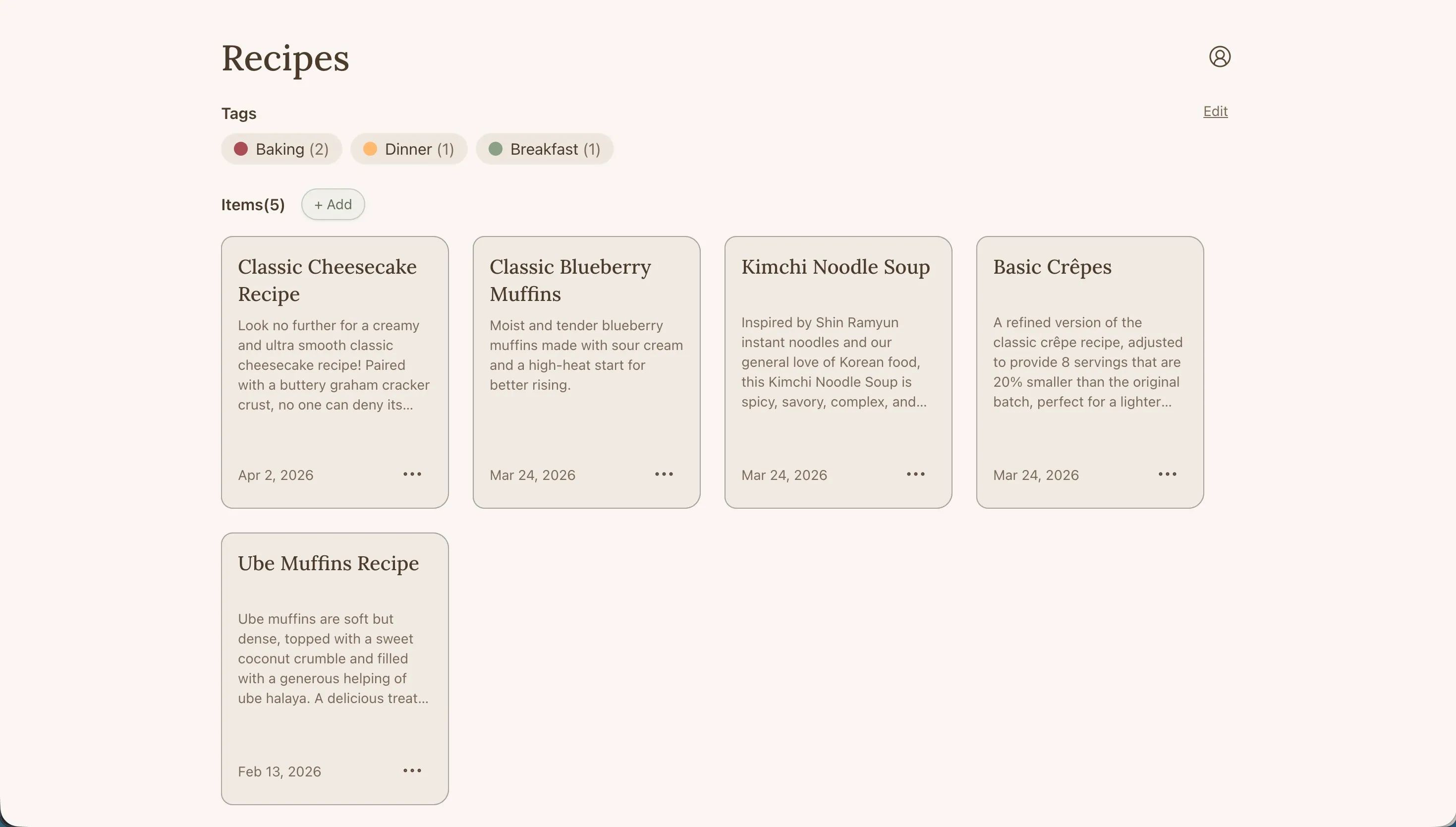 Recipe Manager
